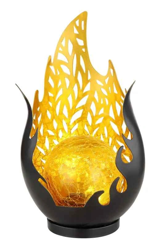Solar Lights Outdoor Garden Decor Cracked Glass Globe - photo 4