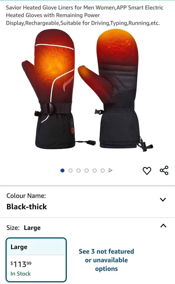 Savior Heated Glove Liners - Size L