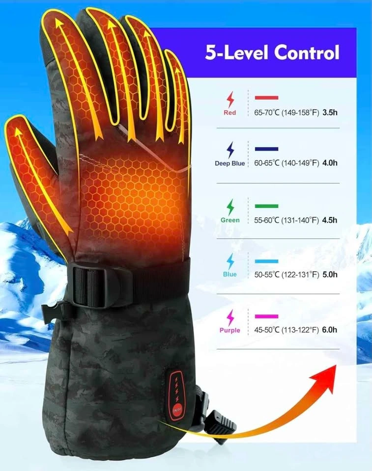 Heated Gloves for Men Women, 7.4V 6400mAh Rechargeable - photo 2