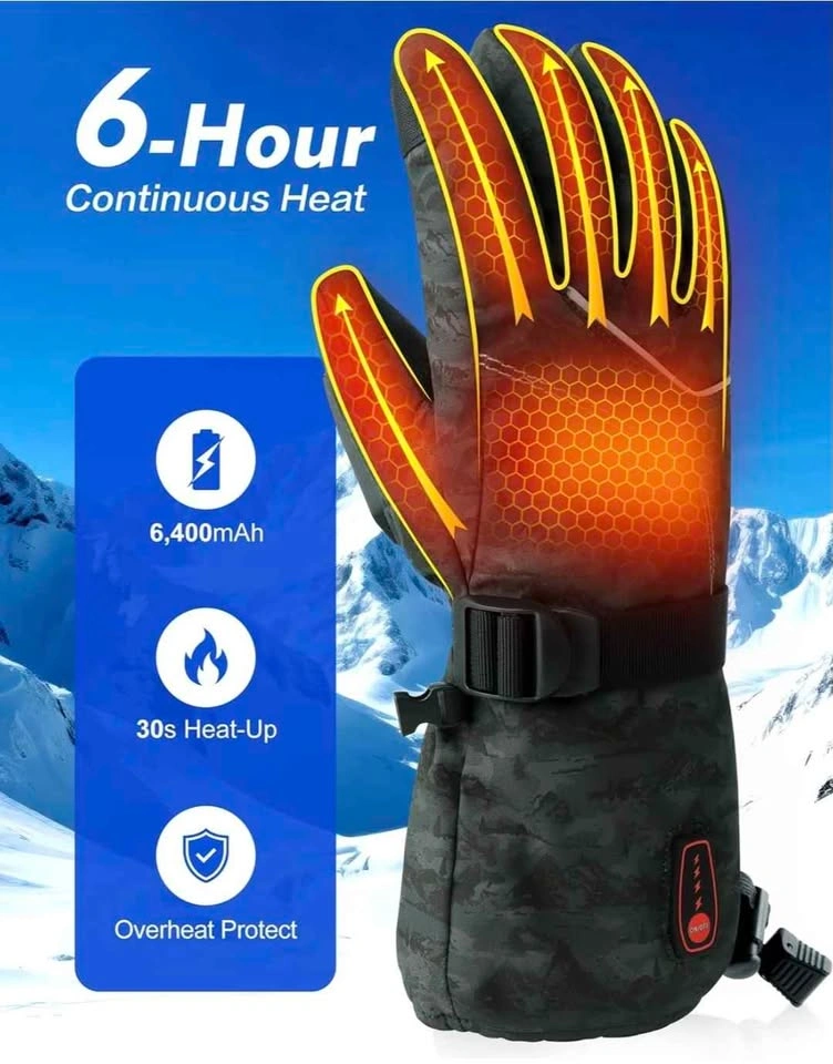 Heated Gloves for Men Women, 7.4V 6400mAh Rechargeable - photo 5