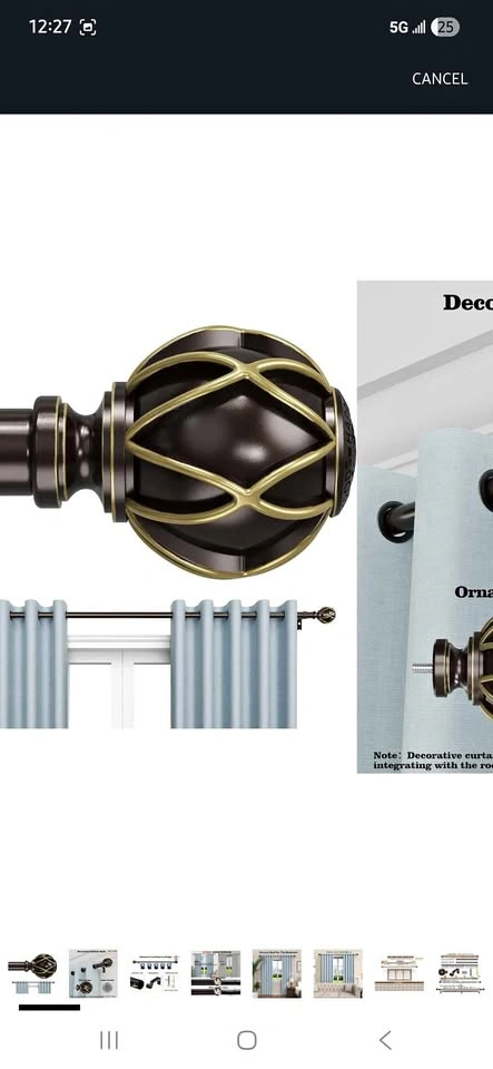 Adjustable Heavy Duty Curtain Rods 20-50 Inch