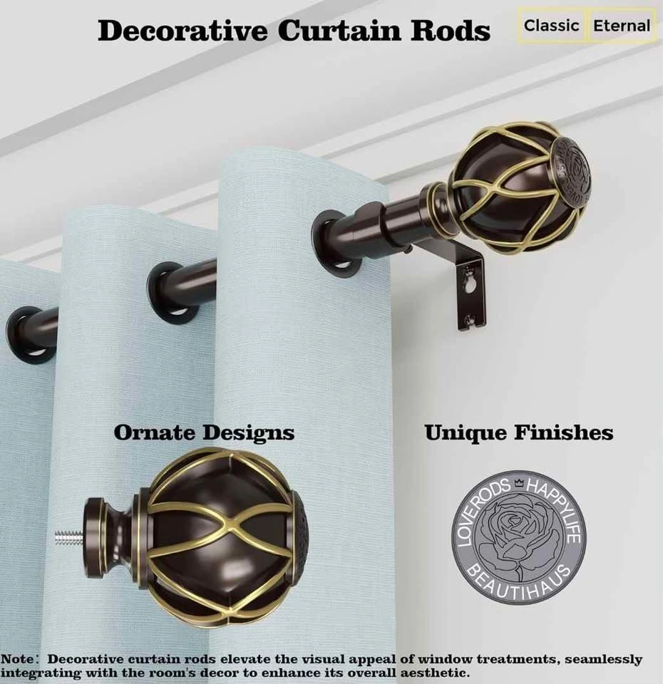 Adjustable Heavy Duty Curtain Rods 20-50 Inch - photo 3