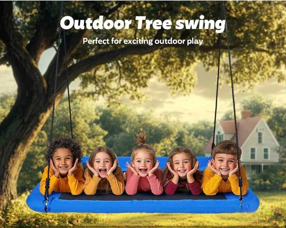 60'' Rectangle Platform Tree Swing for Kids and Adults - photo 2