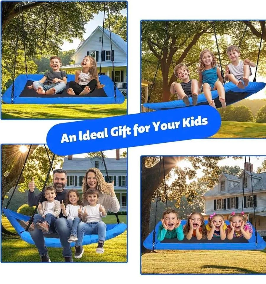 60'' Rectangle Platform Tree Swing for Kids and Adults - photo 4