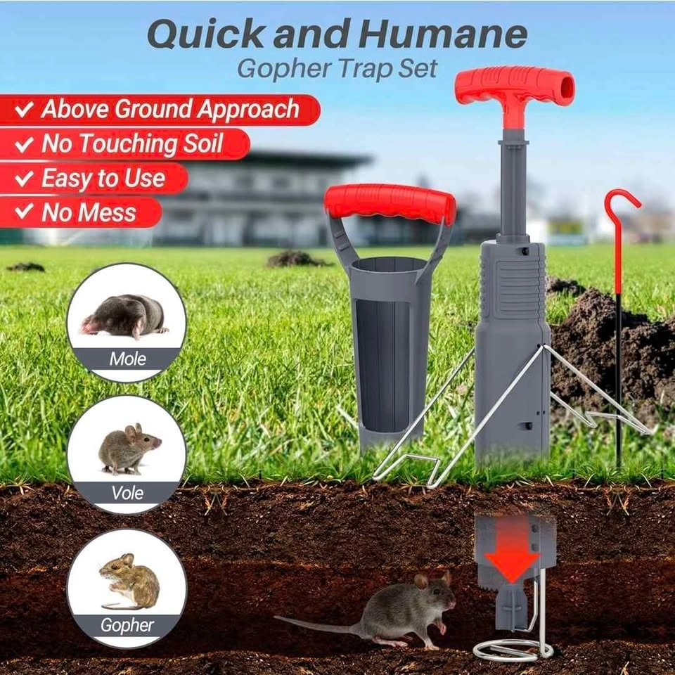 Gopher Mole Trap Set - Effective Mole Control - photo 3