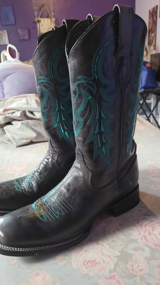 Ferriti boots (black and aqua) - photo 4