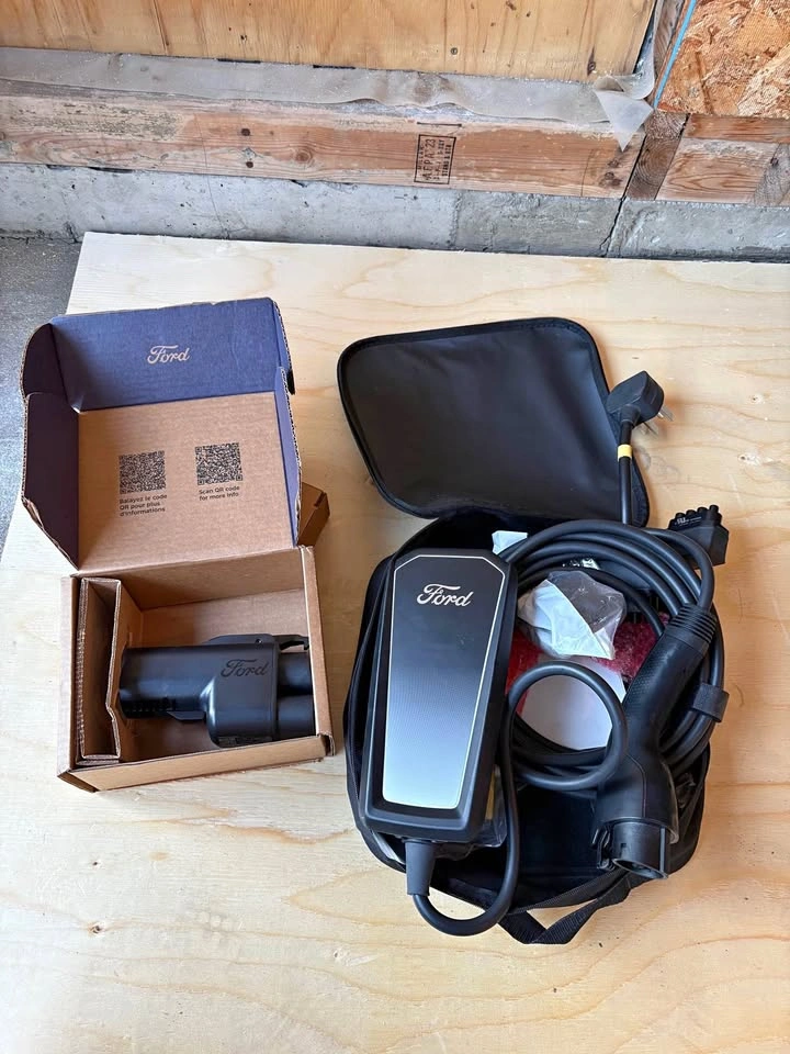 Ford Ev charger with a Tesla Supercharger adapter