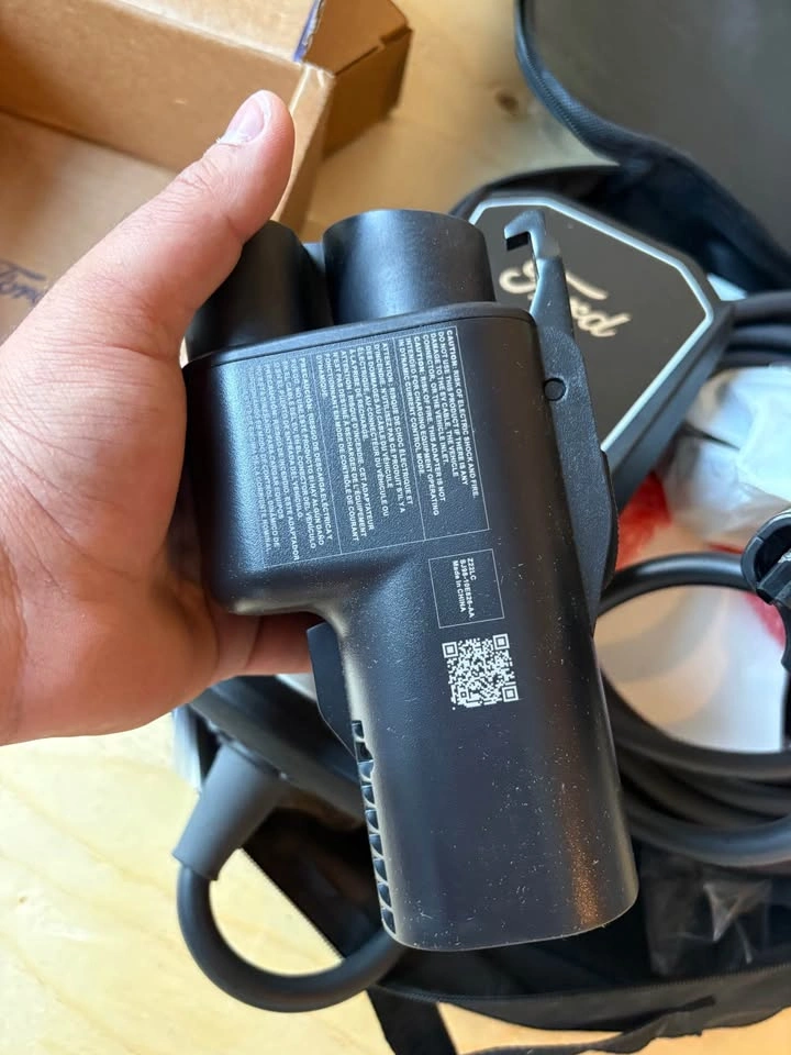 Ford Ev charger with a Tesla Supercharger adapter - photo 4