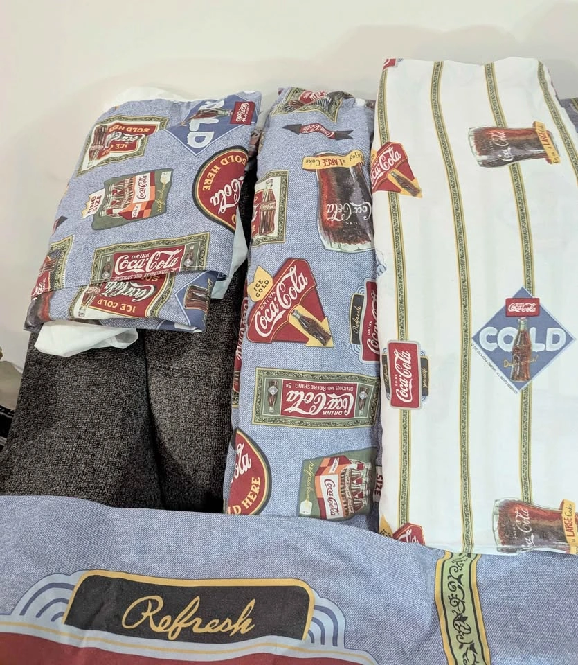 Vintage Coca Cola Coke Double Bedding and Towel Set - photo 5