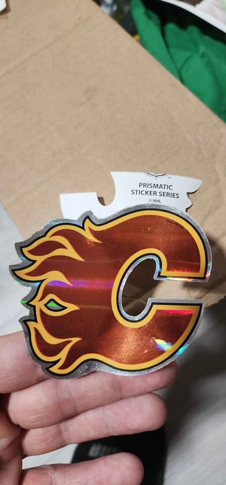 Vintage Prismatic Calgary Flames Stickers! - photo 2