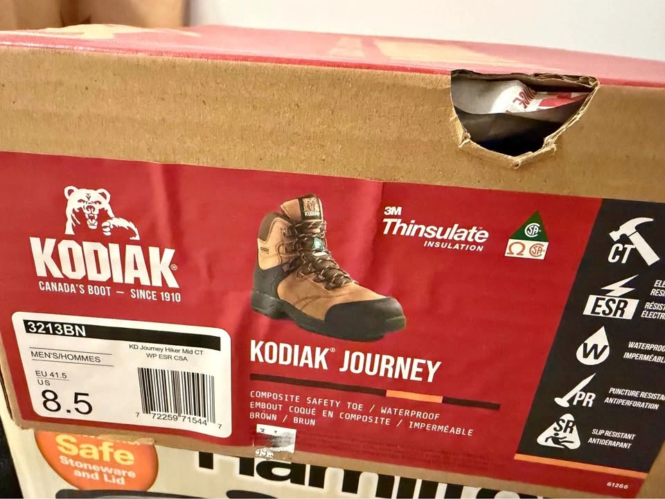Steel toe work boots