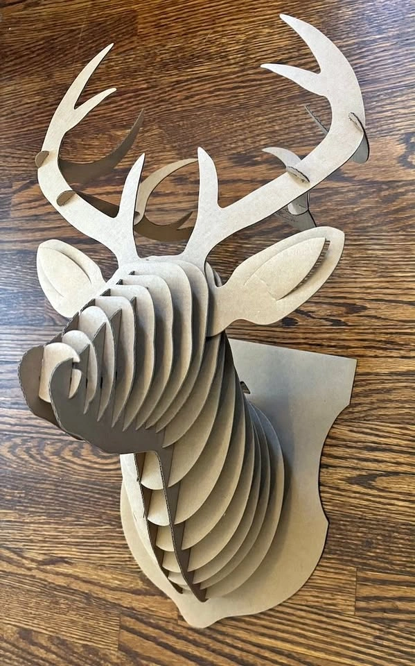 Cardboard Stag head - Unique Wall Decor!