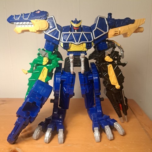 Power Rangers Dino Super Charge SPINO MEGAZORD + Para Raptor Zor