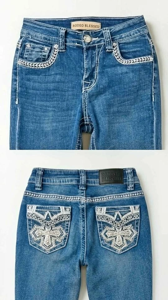 Rodeo Blessed Bootcut/Flare Jeans – Size 1 – Perfect for Stamped