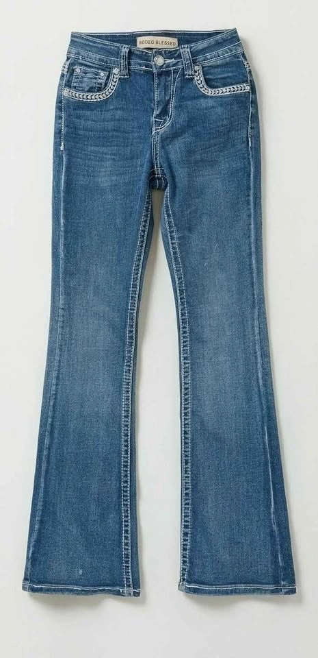 Rodeo Blessed Bootcut/Flare Jeans – Size 1 – Perfect for Stamped - photo 2