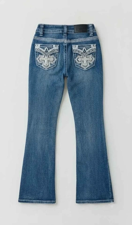 Rodeo Blessed Bootcut/Flare Jeans – Size 1 – Perfect for Stamped - photo 3