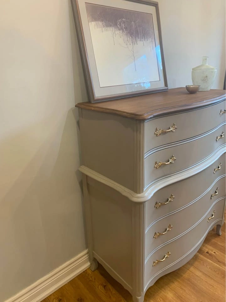 French Provincial 5-Drawer Tall Boy Dresser - photo 2