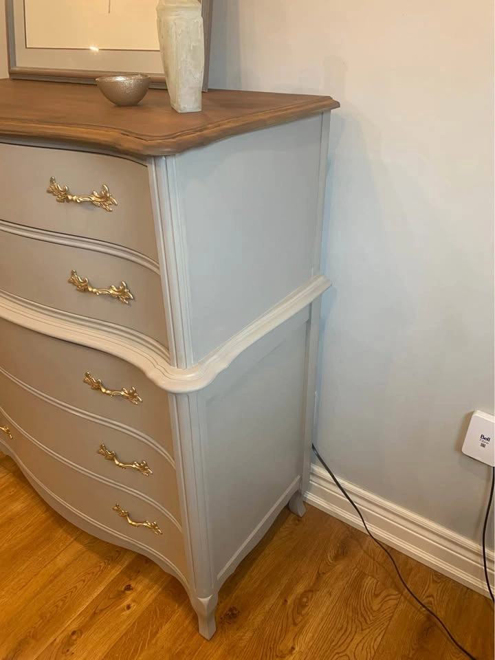 French Provincial 5-Drawer Tall Boy Dresser - photo 4