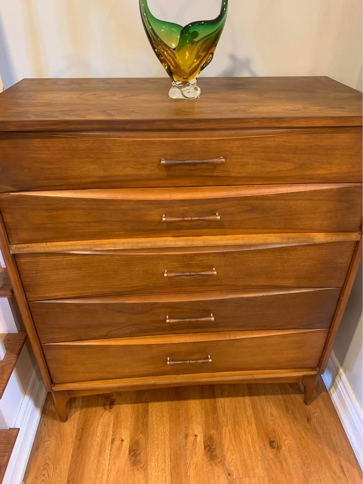 Mid Century Modern Kroehler Tall Boy Dresser - photo 3