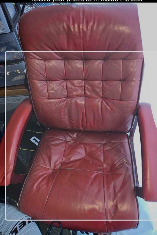 Burgundy Leather Office Chair