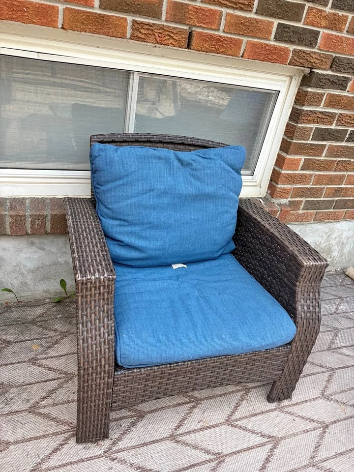 Outdoor wicker chairs