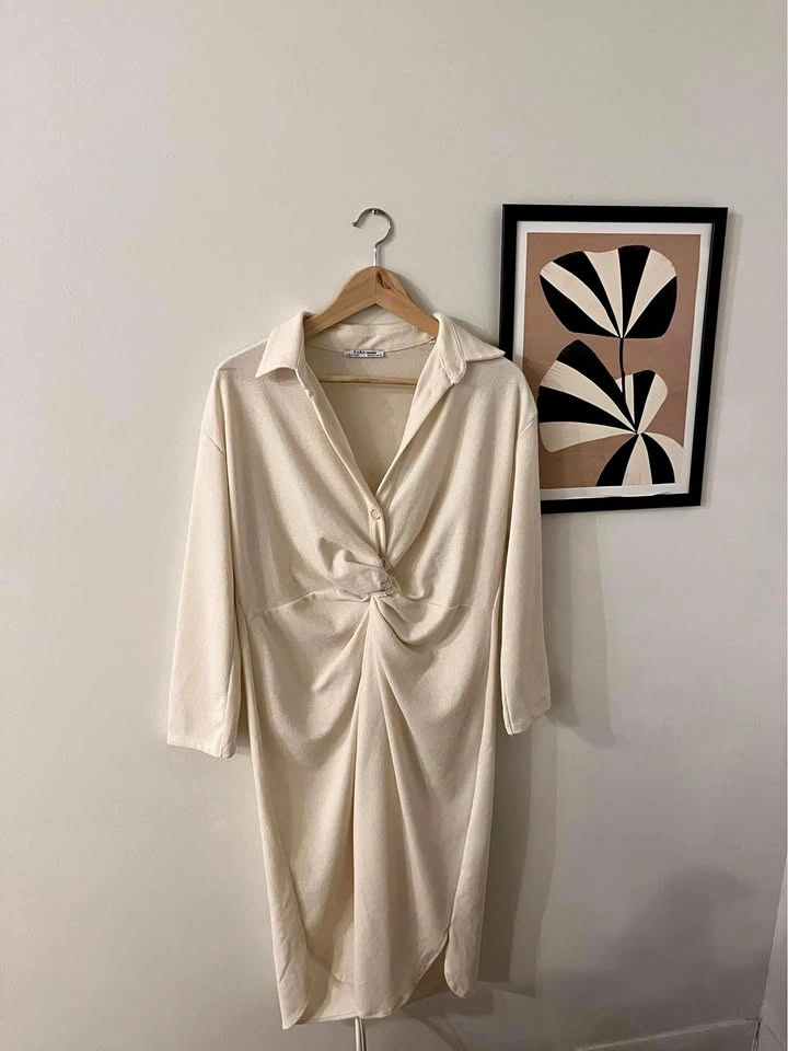 Zara front knot knit dress