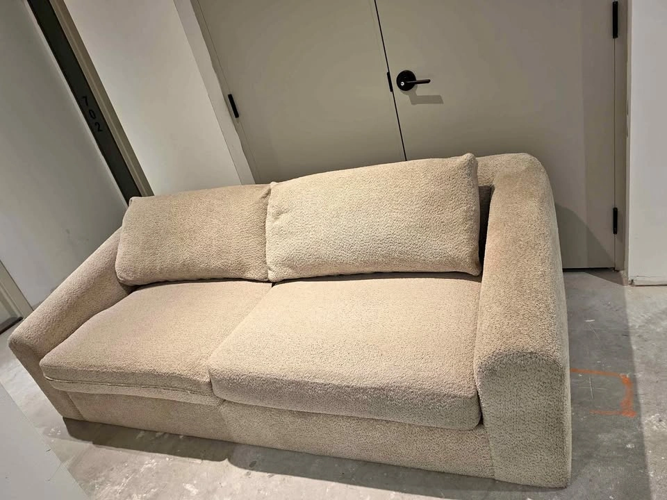 Beige Bouclé Sofa