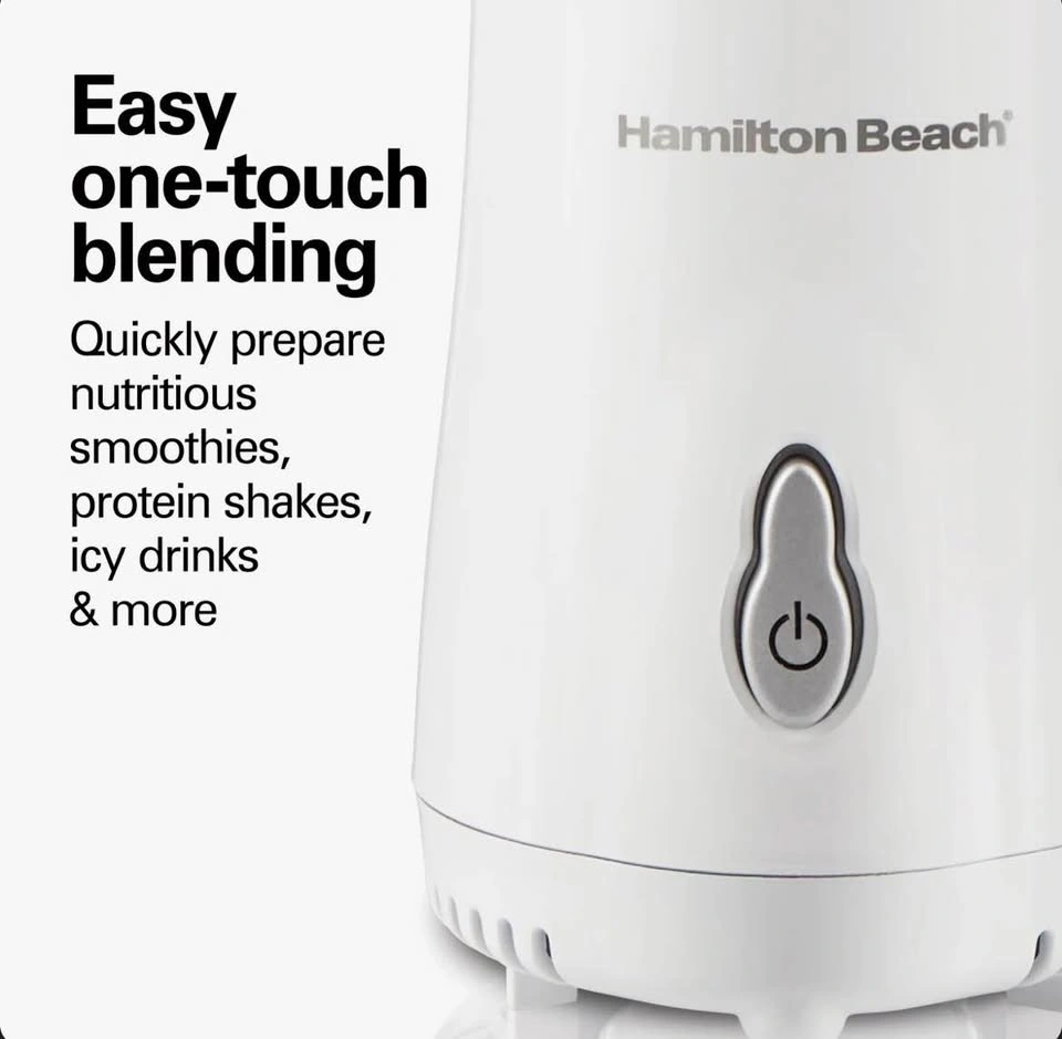 Hamilton Beach Personal Blender with Travel Lid - White - photo 3