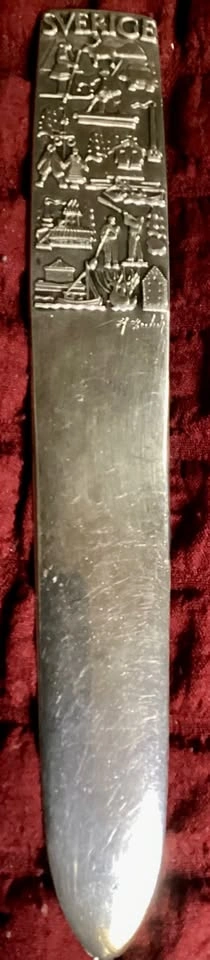 Vintage Swedish Nickel Silver Letter Opener/Page turner - photo 4