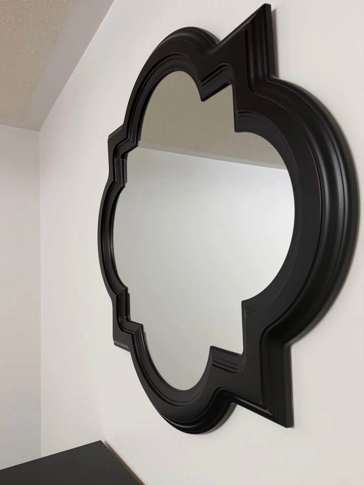 Black Quatrefoil Decorative Wall Mirror - photo 3