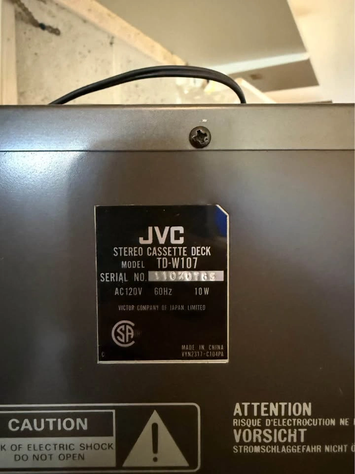 JVC TD-W107 Stereo Double Cassette Tape Deck Player/Recorder - photo 5