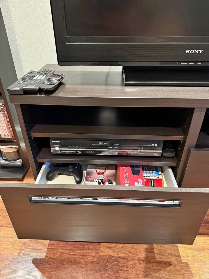 TV Stand / Media Console – Dark Brown