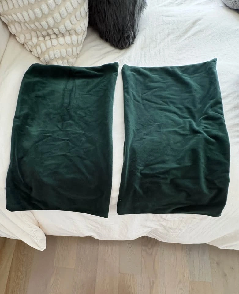 2 12x20 Black Suede Throw Pillows - photo 2