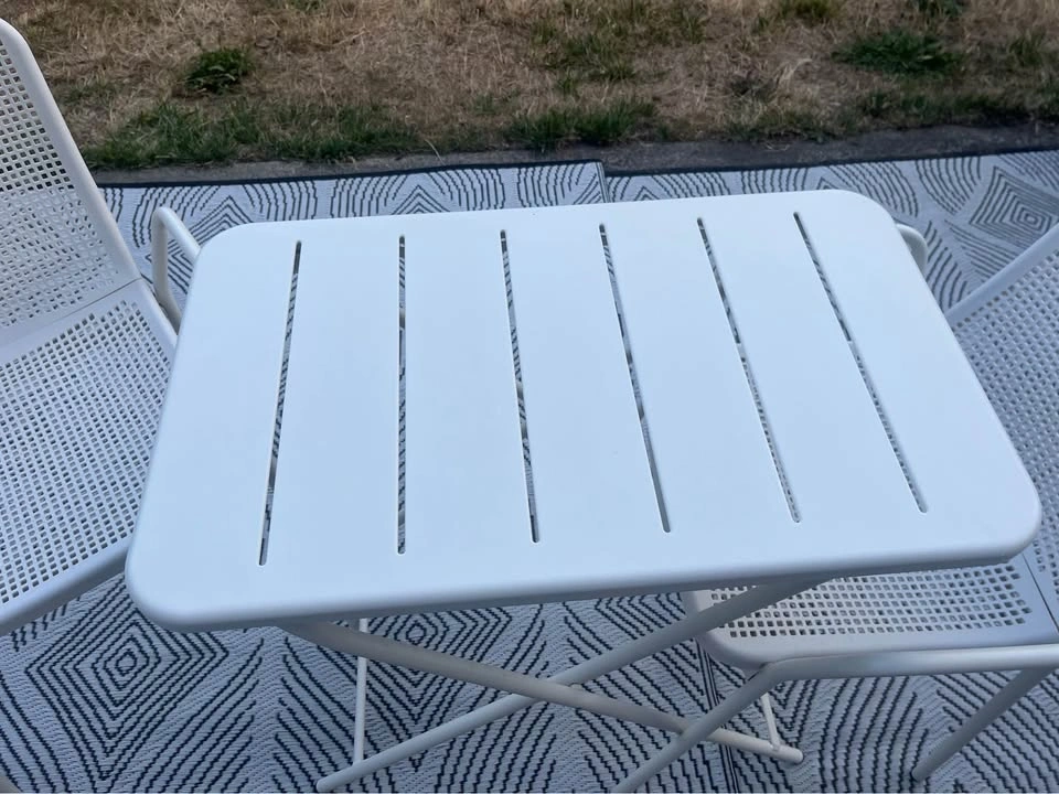 (can deliver) 2 IKEA Armchairs + Collapsible Table – Patio Set ( - photo 3