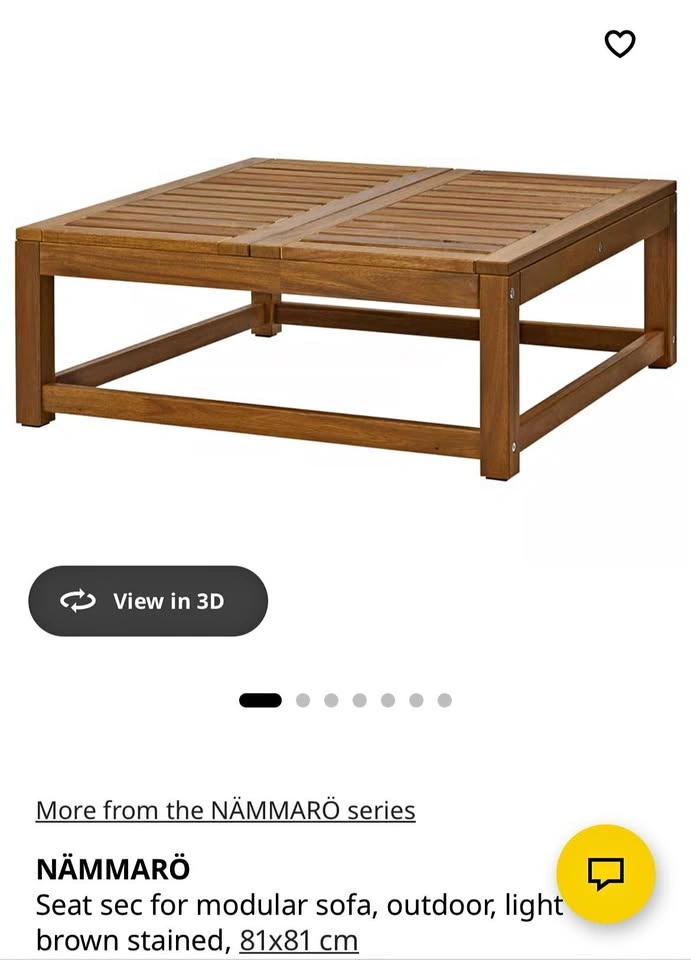 BNIB IKEA Outdoor Modular Sofa Corner Seat Section