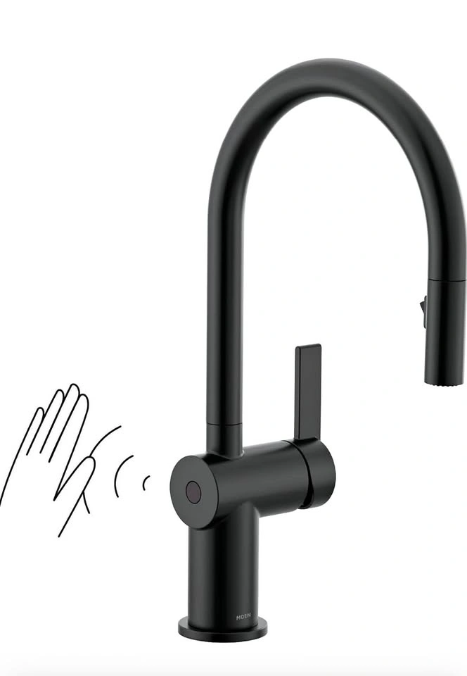 Moen 7622EWBL CIA Motionsense Wave Touchless Kitchen Faucet