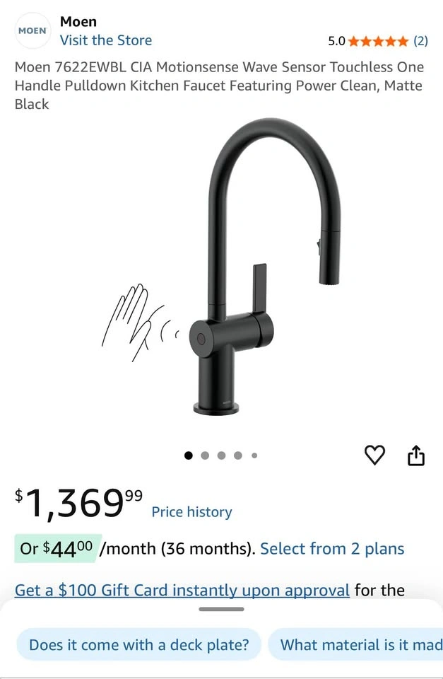 Moen 7622EWBL CIA Motionsense Wave Touchless Kitchen Faucet - photo 4
