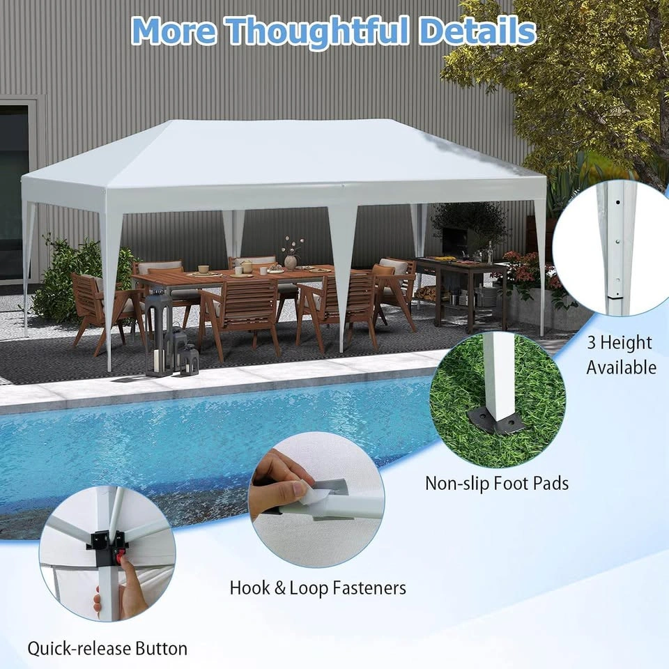 10 x 20 FT Pop up Canopy Tent with Carry Bag - White - photo 4