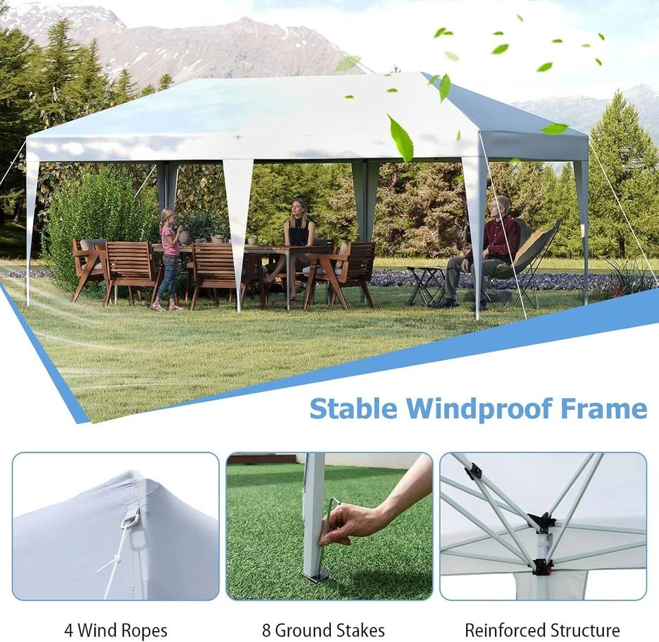 10 x 20 FT Pop up Canopy Tent with Carry Bag - White - photo 5