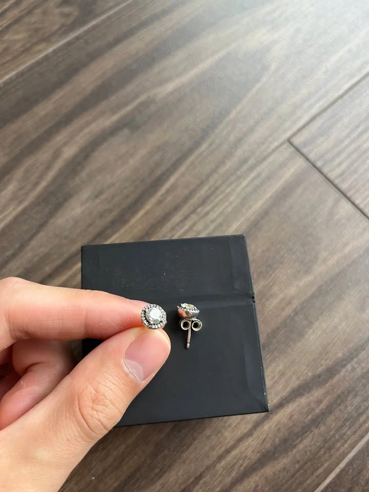 Pandora Round Sparkle Stud Earrings - photo 5