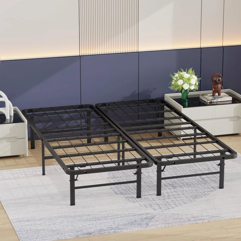 Foldable Queen Metal Bed Frame – Queen Size Steel Support - photo 3