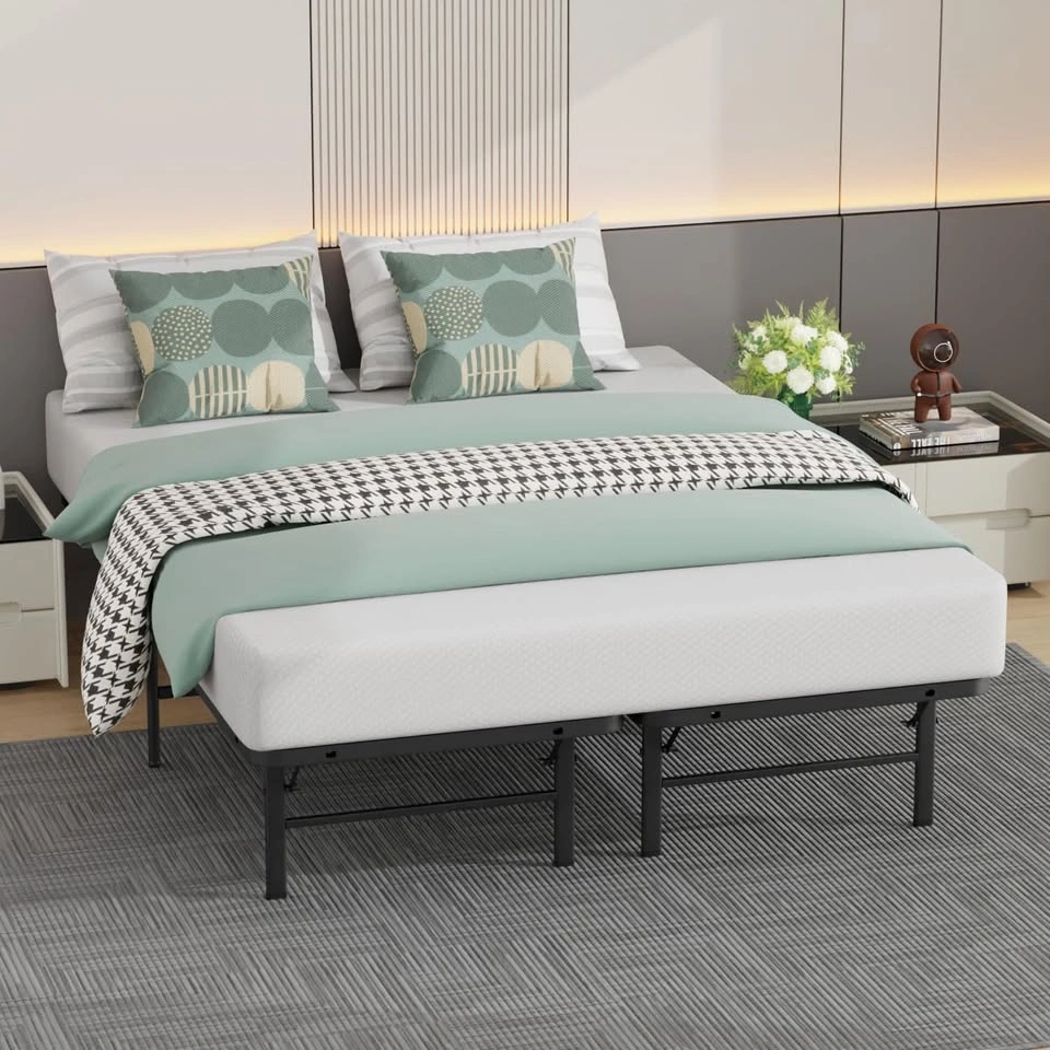 Foldable Queen Metal Bed Frame – Queen Size Steel Support - photo 5