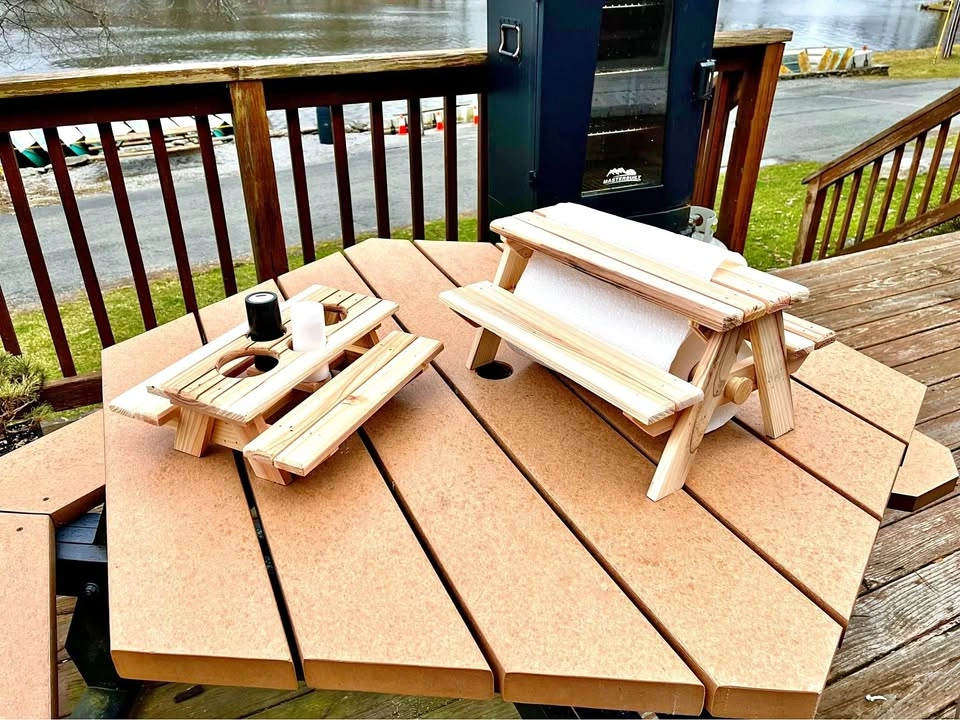 Condiment and Paper Towel bench set