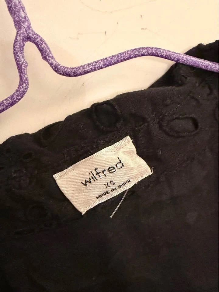 Aritzia Wilfred Black Lace Wrap Dress - photo 2