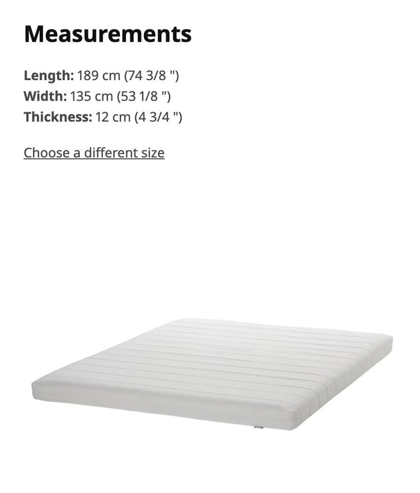 IKEA HEMNES Bed Frame and Mattress - photo 4