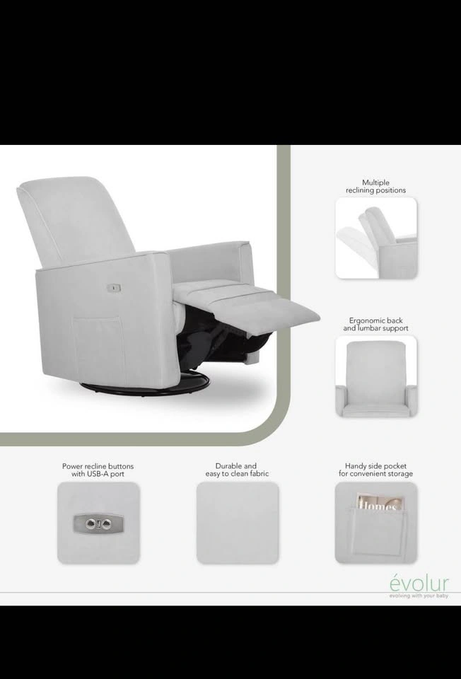 Evolur Harlow Deluxe Glider, Power Recliner, and Rocker - photo 4
