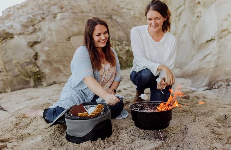 Portable Charcoal BBQ Grill Outdoor Camping Barbecue Tools with - photo 2