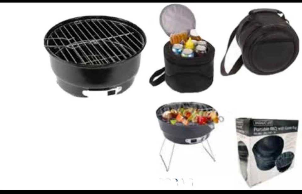 Portable Charcoal BBQ Grill Outdoor Camping Barbecue Tools with - photo 4