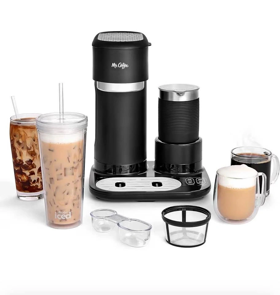 Mr. Coffee 4-in-1 Single-Serve Latte, Iced and Hot Coffee Maker