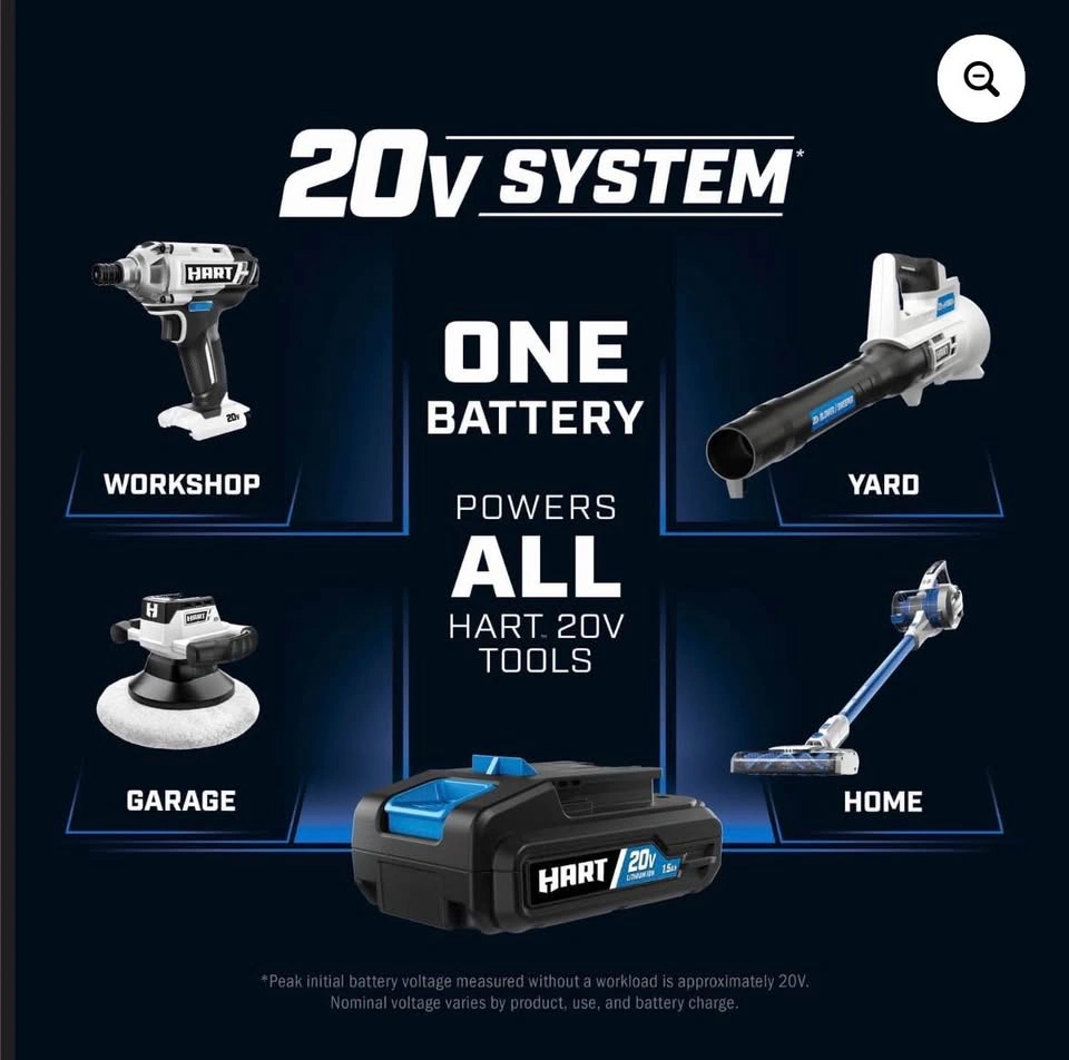 HART 20-Volt 3 Tool Combo Kit with 2 Batteries - photo 5